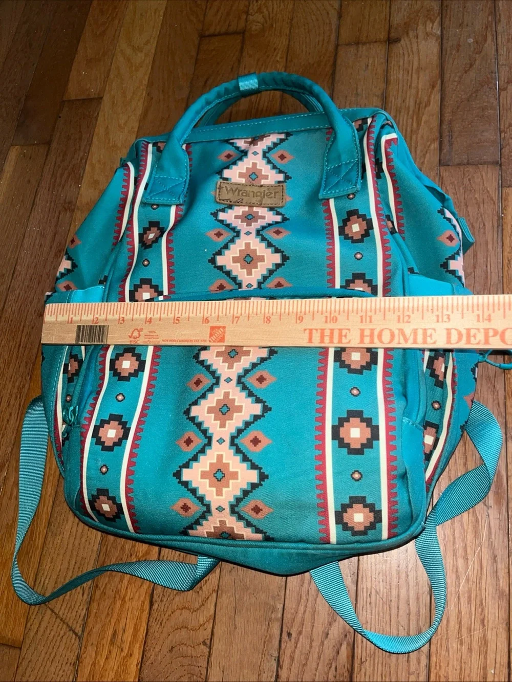 Wrangler Montana West Backpack Baby Bag Turquoise Aztec Southwest Print